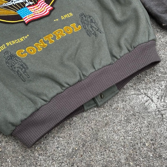 Vintage USA Military Air Force Men’s Flight Wool Bomber Jacket Size Medium - Picture 10 of 13